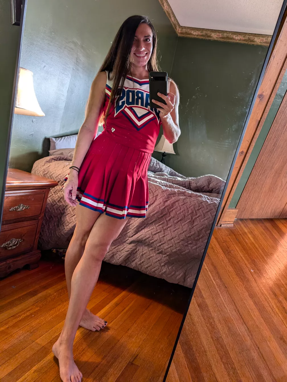 My high school cheer uniform from 25 years ago 