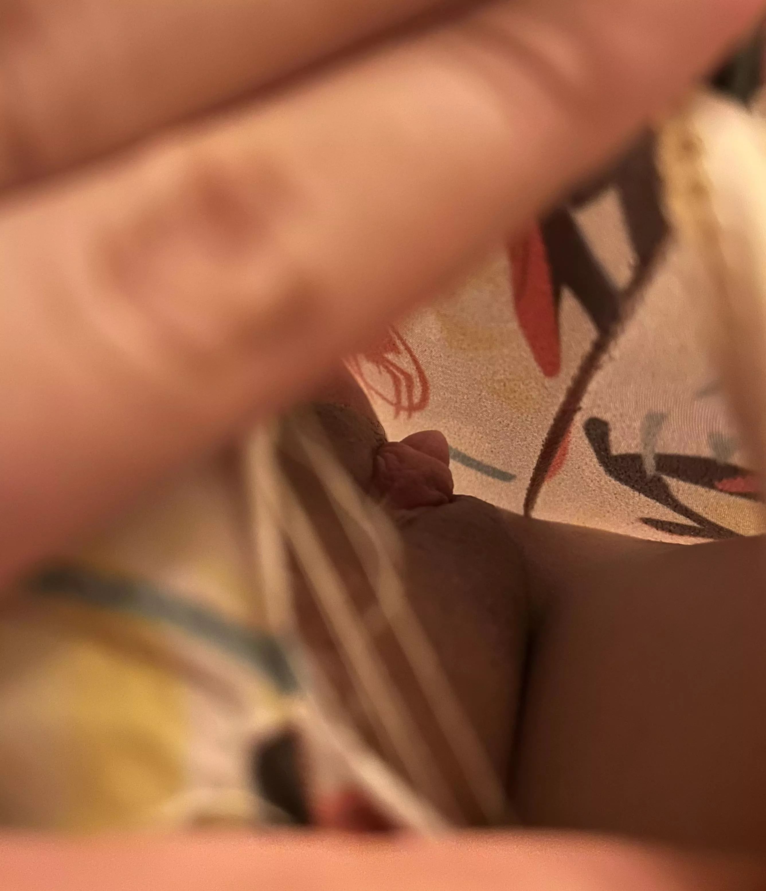 My little dick through my ripped pajamas