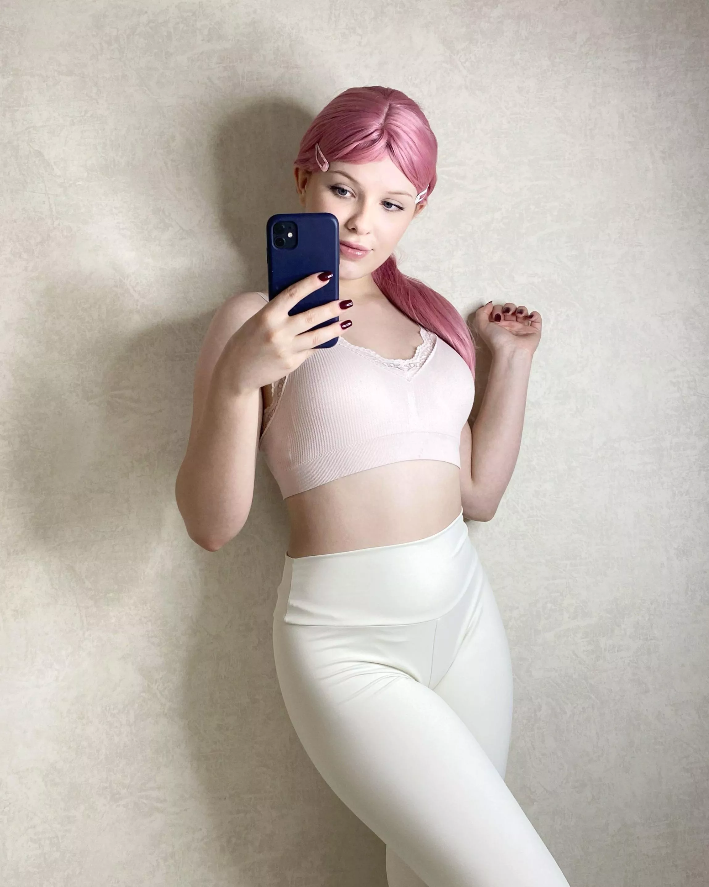 My new beige top, it's so comfy