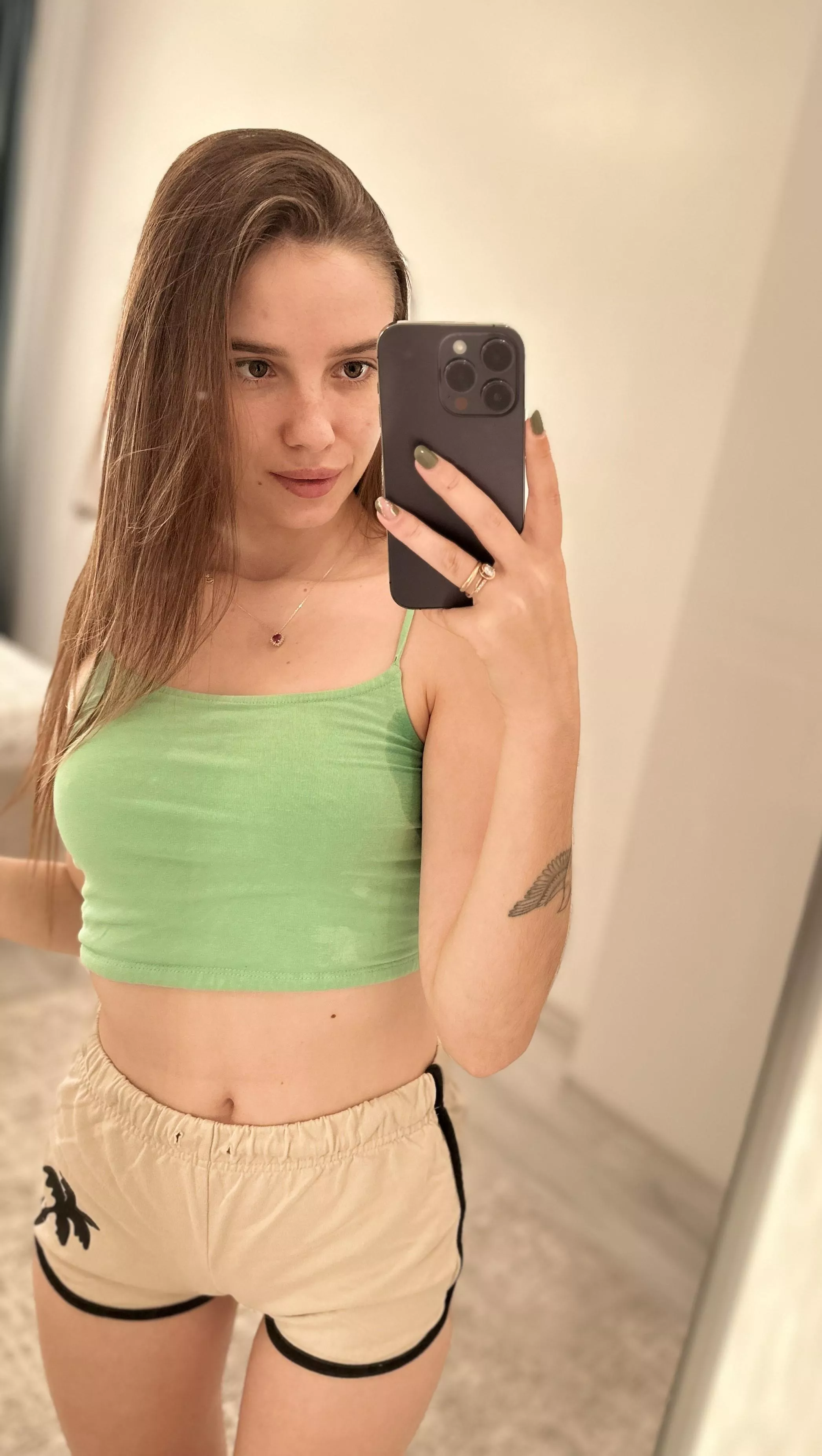 My top is a little wet, do you want to smell it