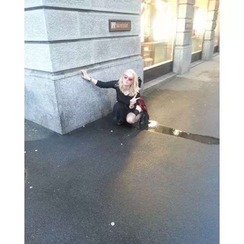 On a street corner✌️