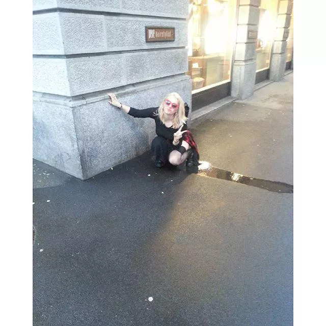 On a street corner✌️