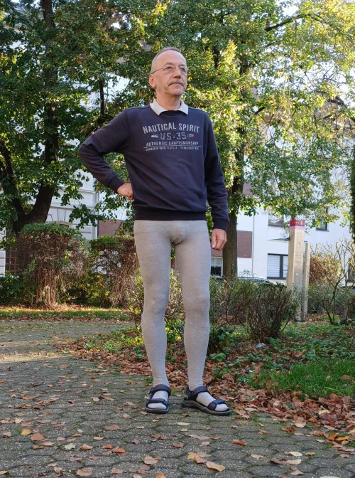 On warmer days I like to wear tights with sandals.