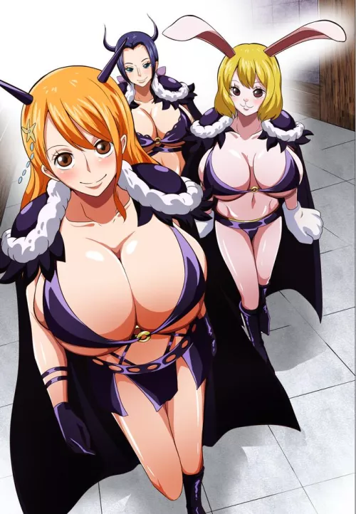(one piece) there a bunch of busty body bitches here its almost impossible to watch the anime without pause