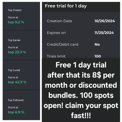 Please enjoy this 1 day trail link Free