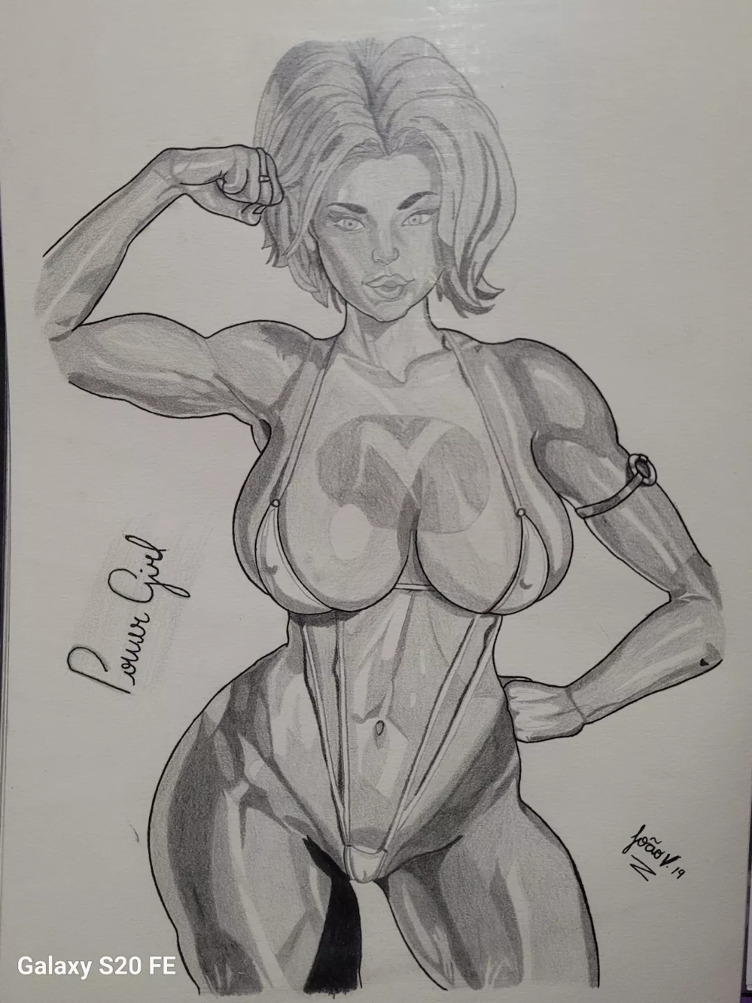 Power Girl by Dandonfuga and remade by me on paper in 2019