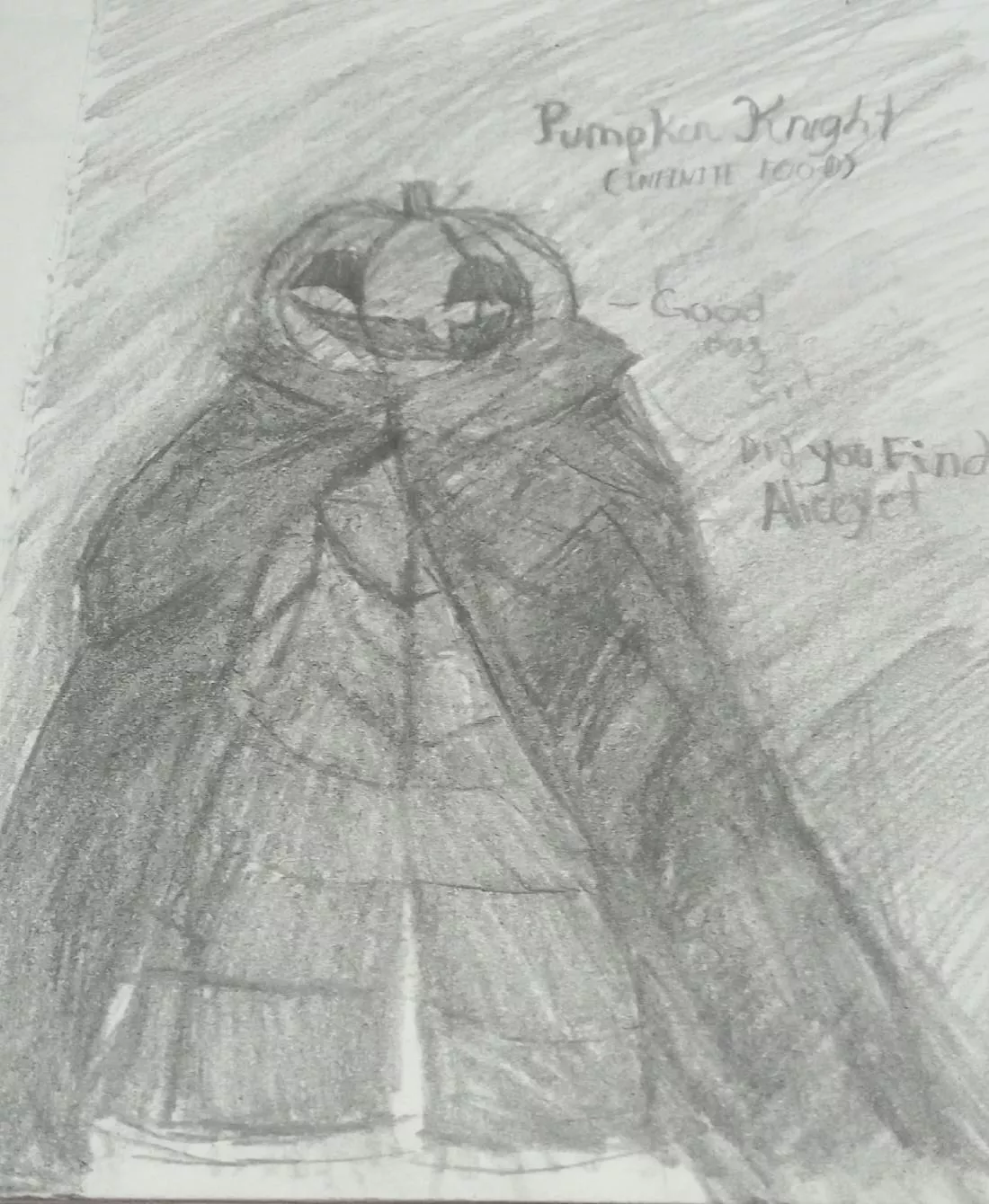 Pumpkin knight drawing