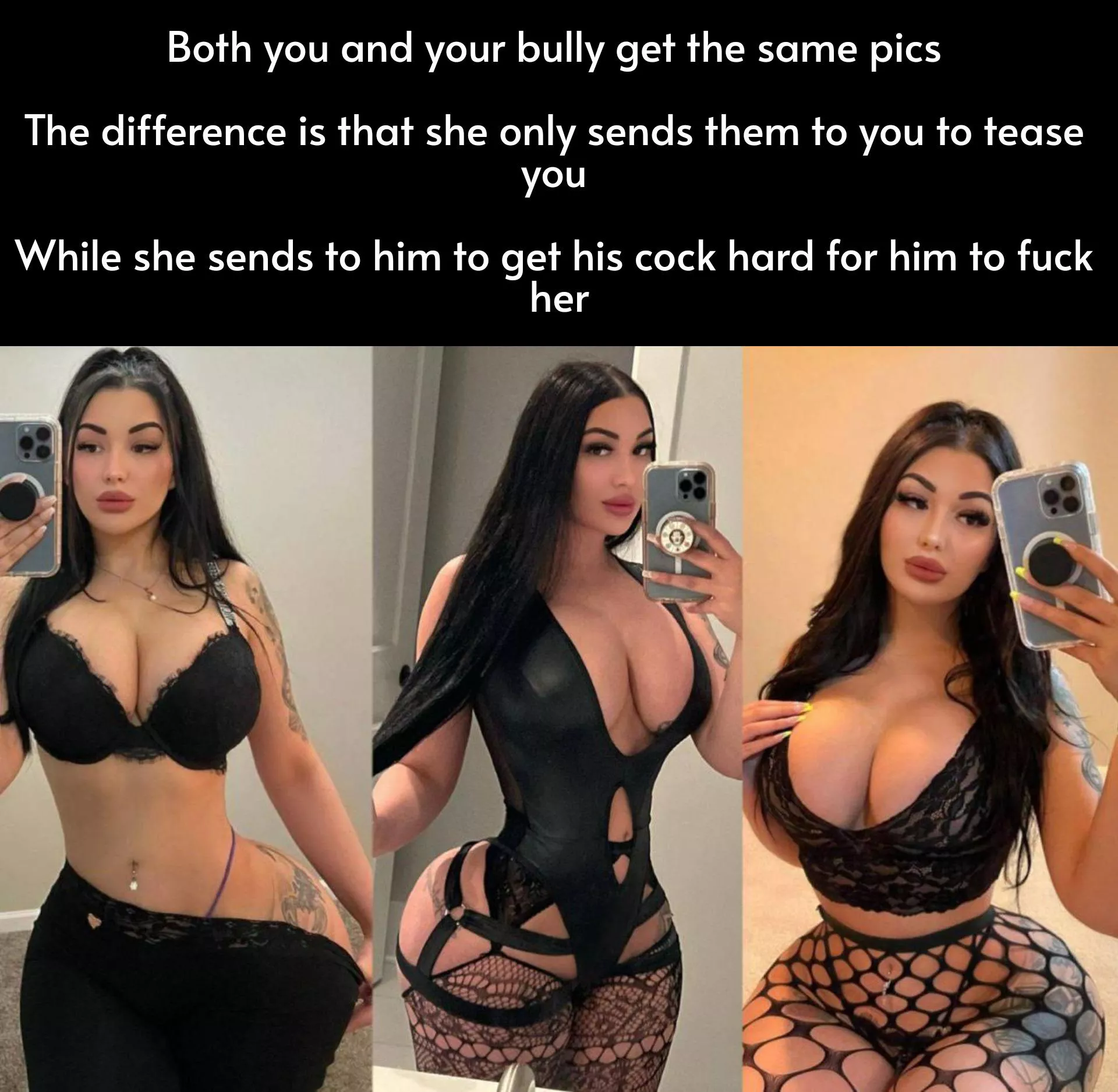 Same pics, different intentions 