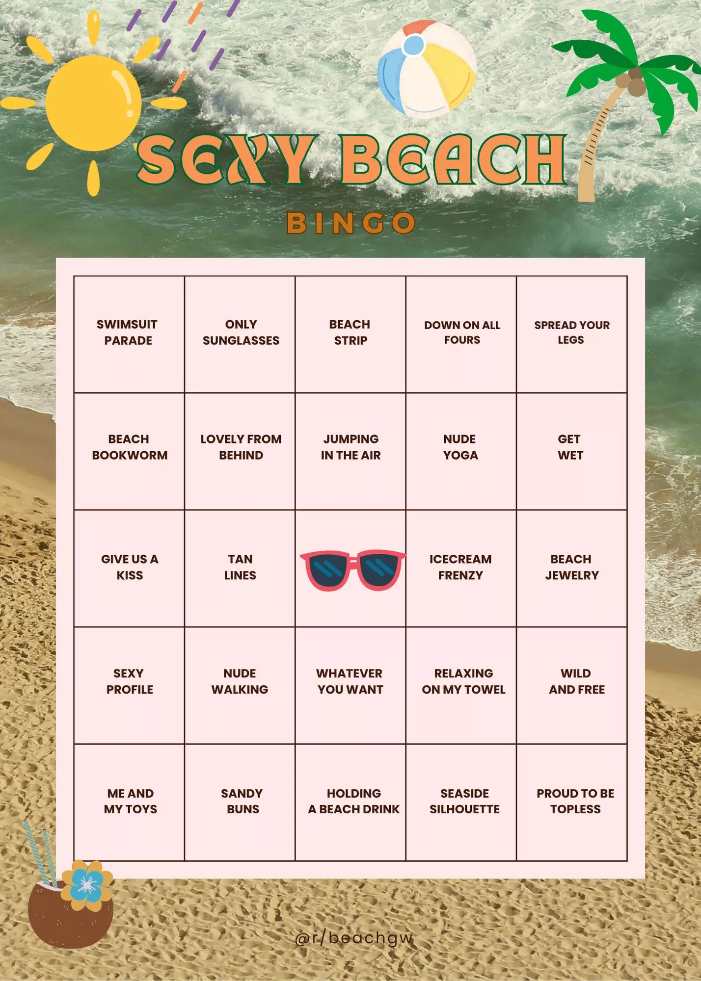 Sexy Beach Bingo Challenge