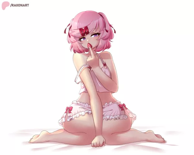 Strawberry Natsuki (RaionArt on Pixiv) [Doki Doki Literature Club!]