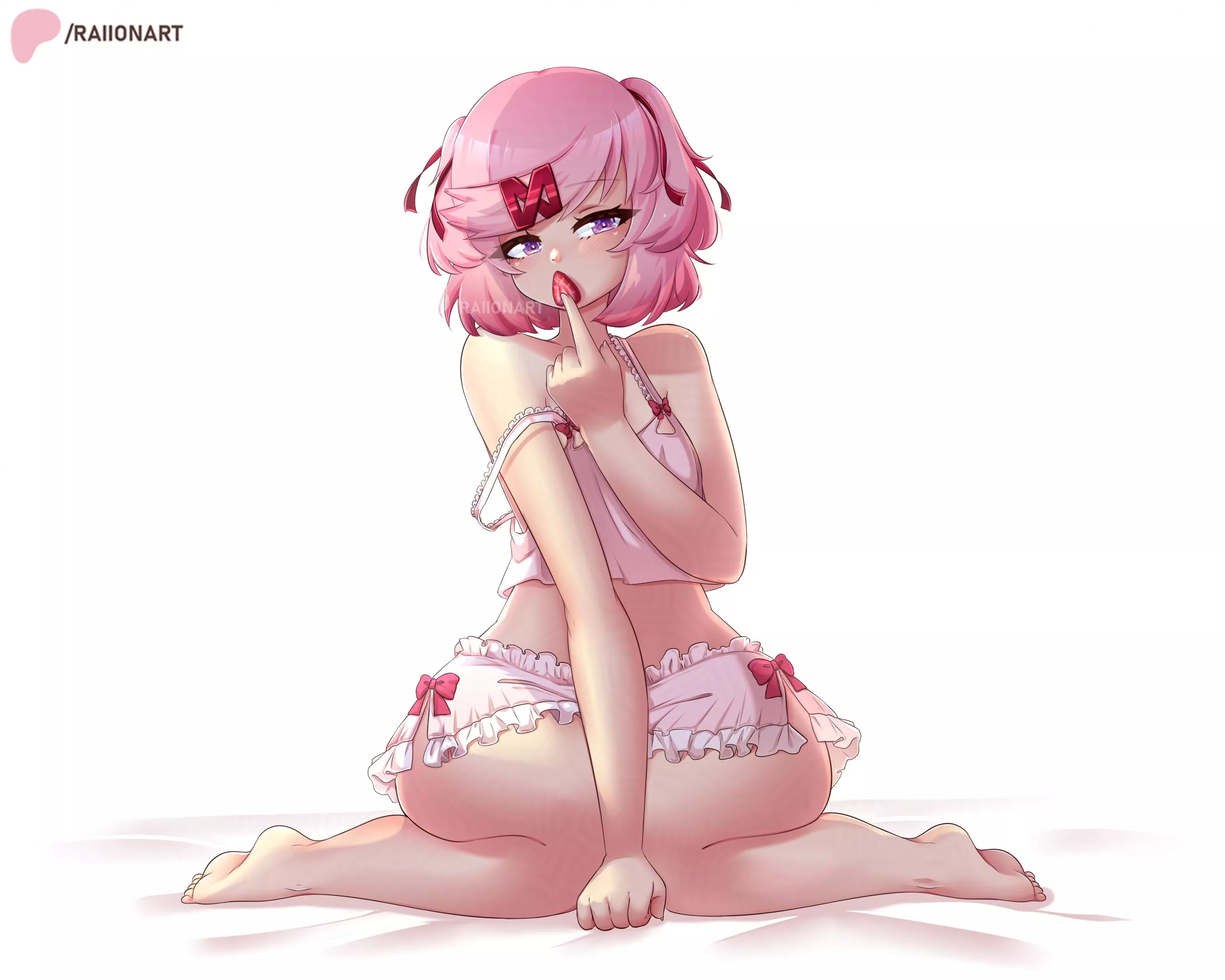 Strawberry Natsuki (RaionArt on Pixiv) [Doki Doki Literature Club!]