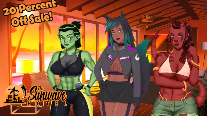 [Sunwave Hotel] is 20 Percent Off on Steam! (2d, Erotic Adventure, Alien Waifus, Pregnancy Mode, Point and Click Adventure, 70+ scenes)