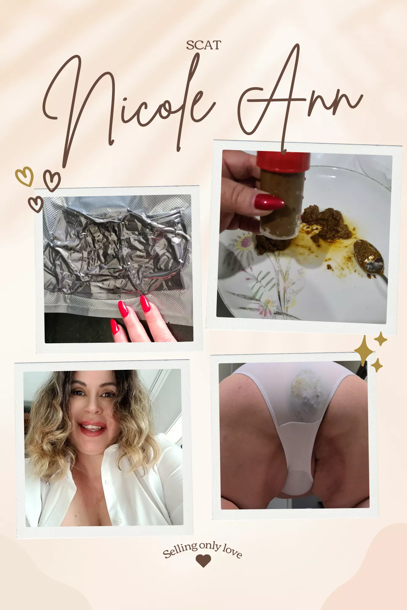 Taboo items [Scat] [Pee] [Spit] [Vomit]. I'd love to customize a pair of filthy panties/socks buttplugs for you! Also selling jars/ vials (for this Europe only) Google Drive/ Telegram vids, customs, sexting video calls. [Selling]