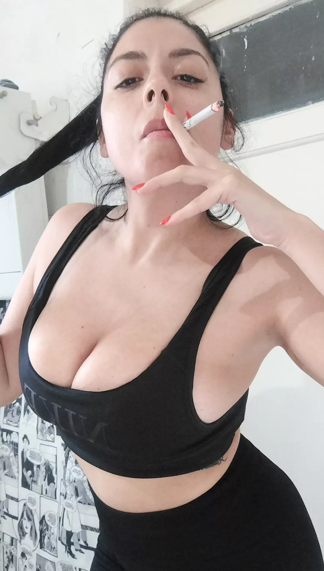 This milf smokes to forget you