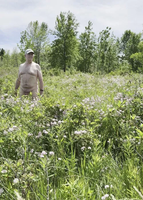 Wandering the tall grass.