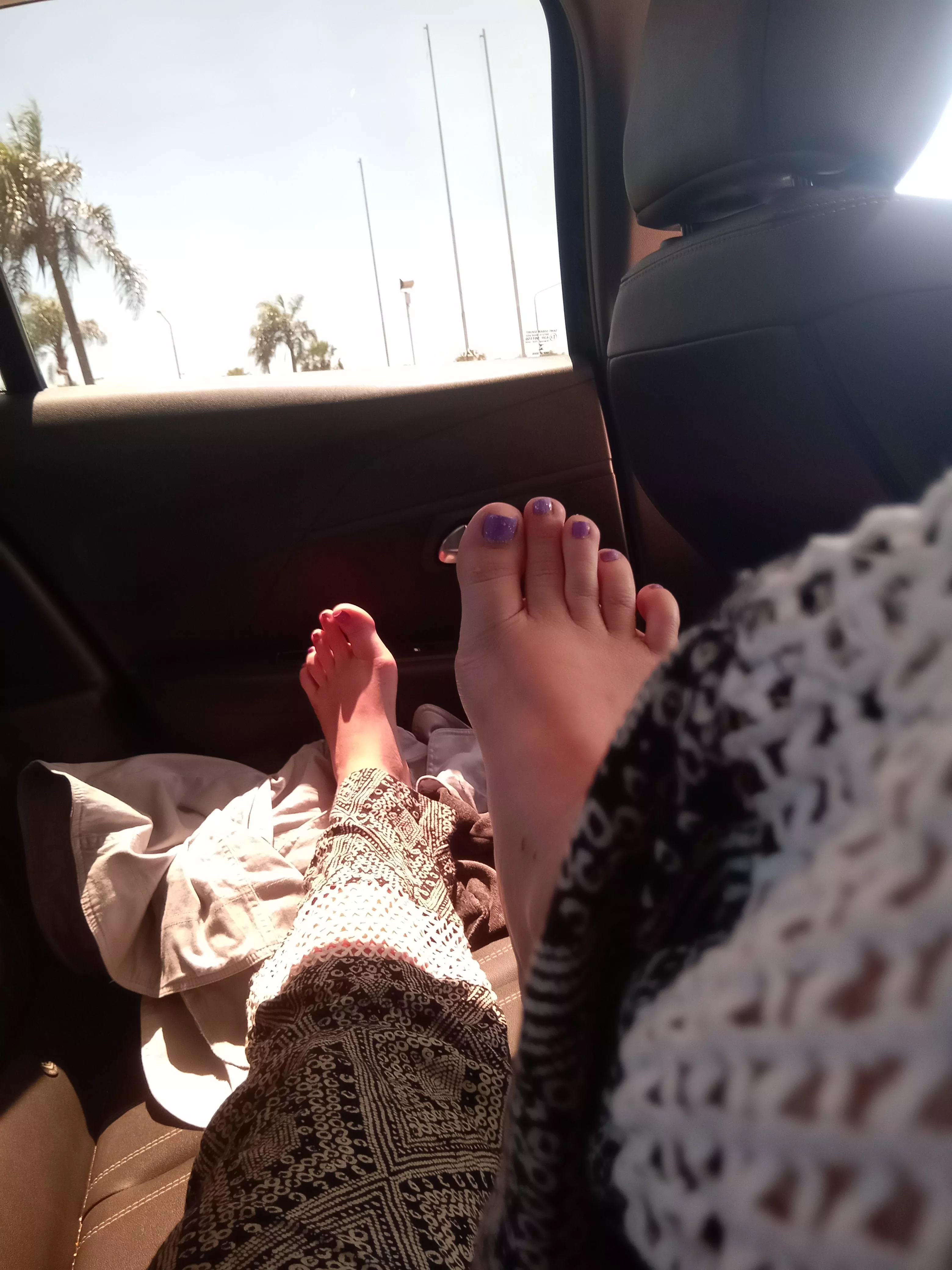 We'll do it on the back seat.