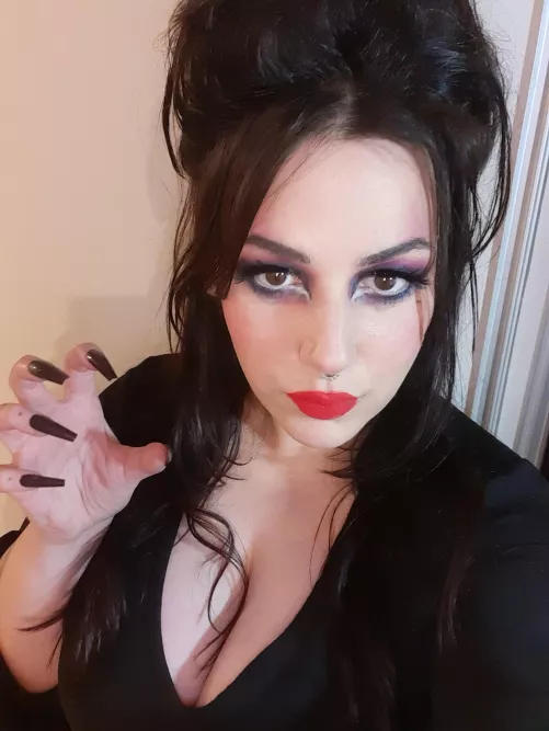 Went as Elvira for a Halloween party