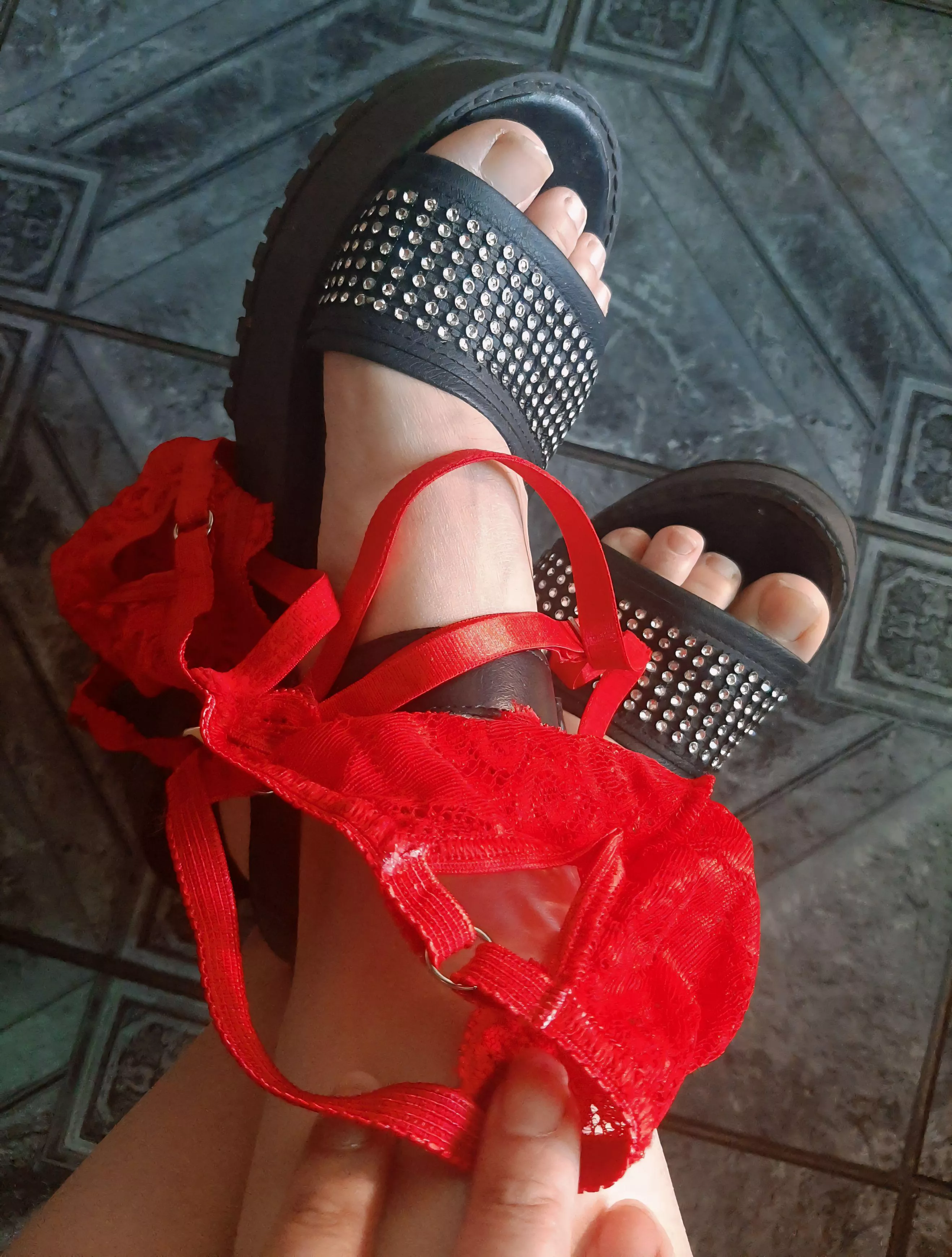 Would a faggot be able to wear red shoes and panties for me?? 