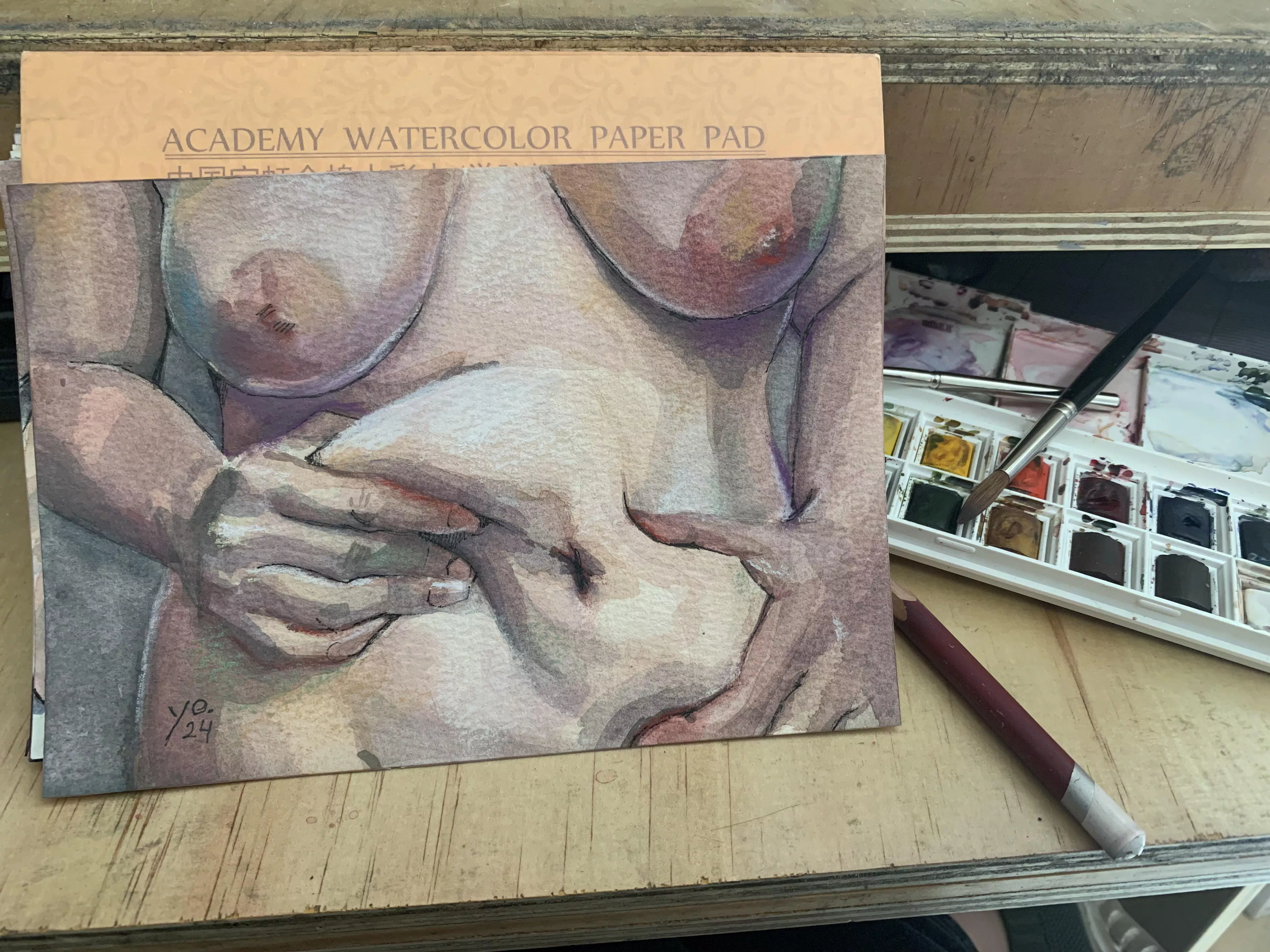 A mixed media piece from a picture uploaded a while back.