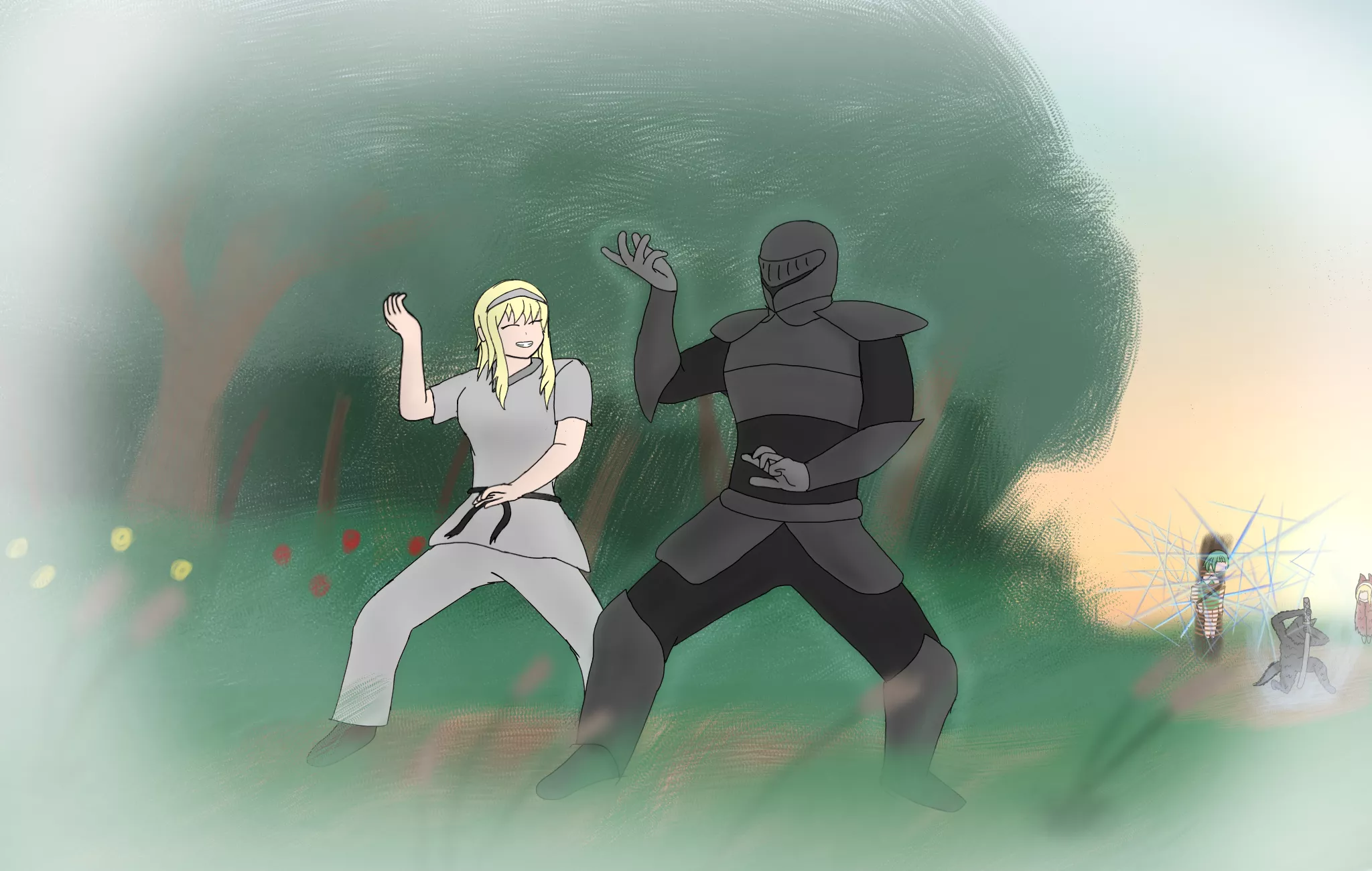 A peaceful morning with Jeanne (our wife)