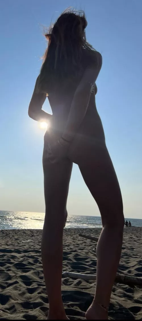 Anklet on the nude beach
