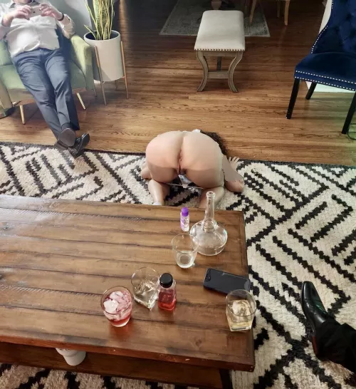 Annie (wife, 56) on display for our friends…