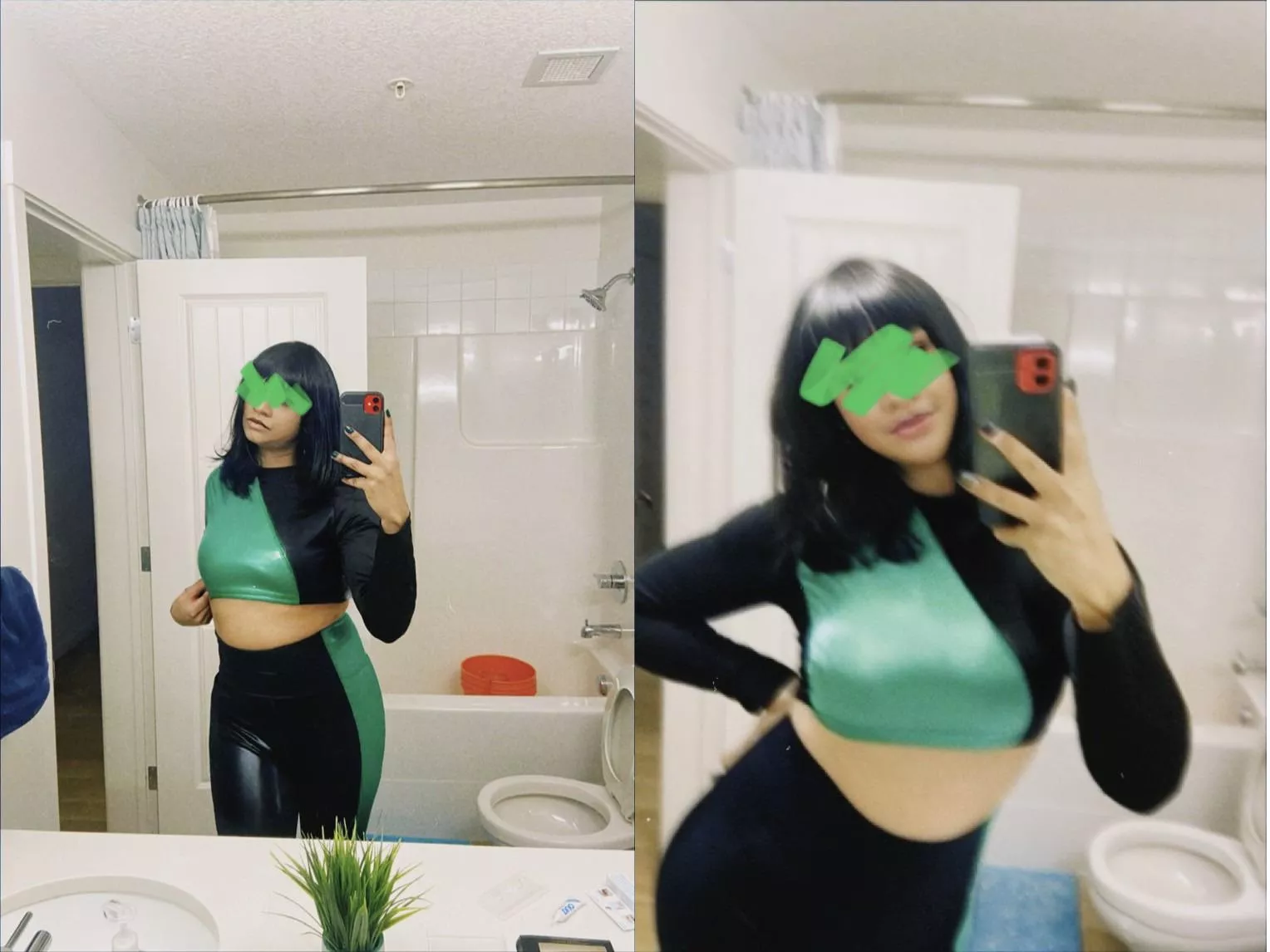 any guesses on who im going as for halloween?? 💚🖤