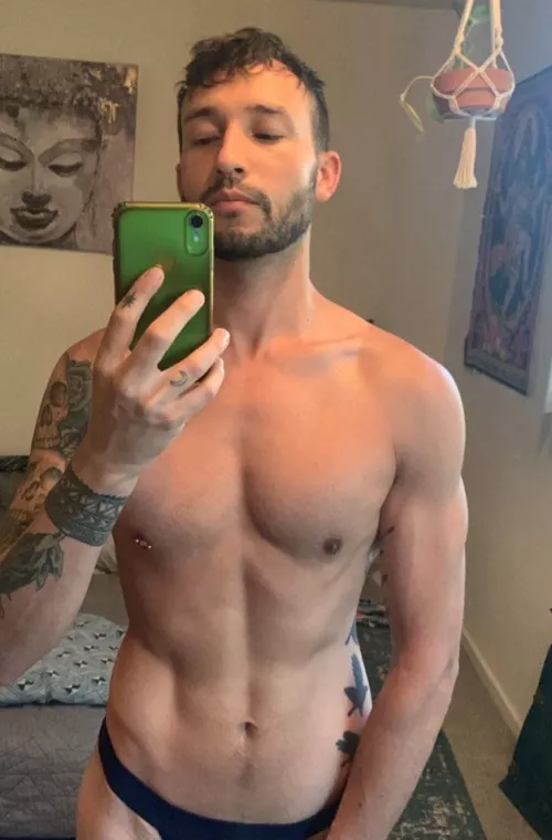 At home in a thong as usual 