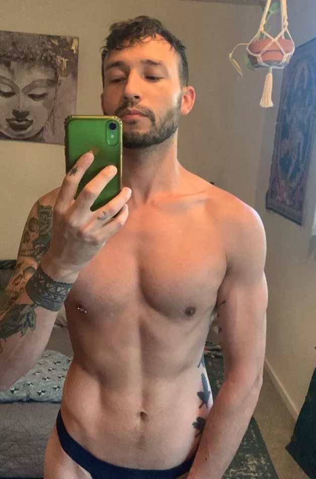 At home in a thong as usual 