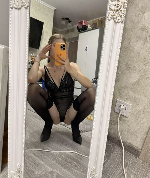 Black lingerie makes everything hotter