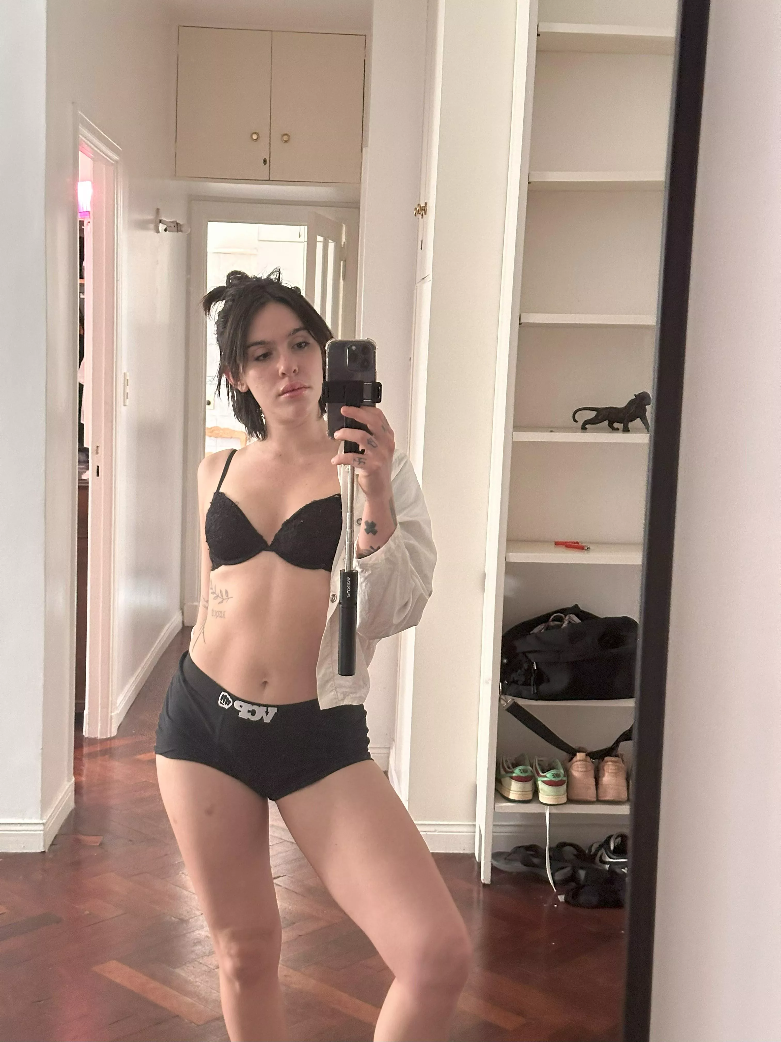 Do you like black lingerie?