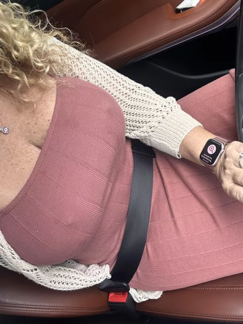 Driving to work hoping my coworkers like my dress today! 