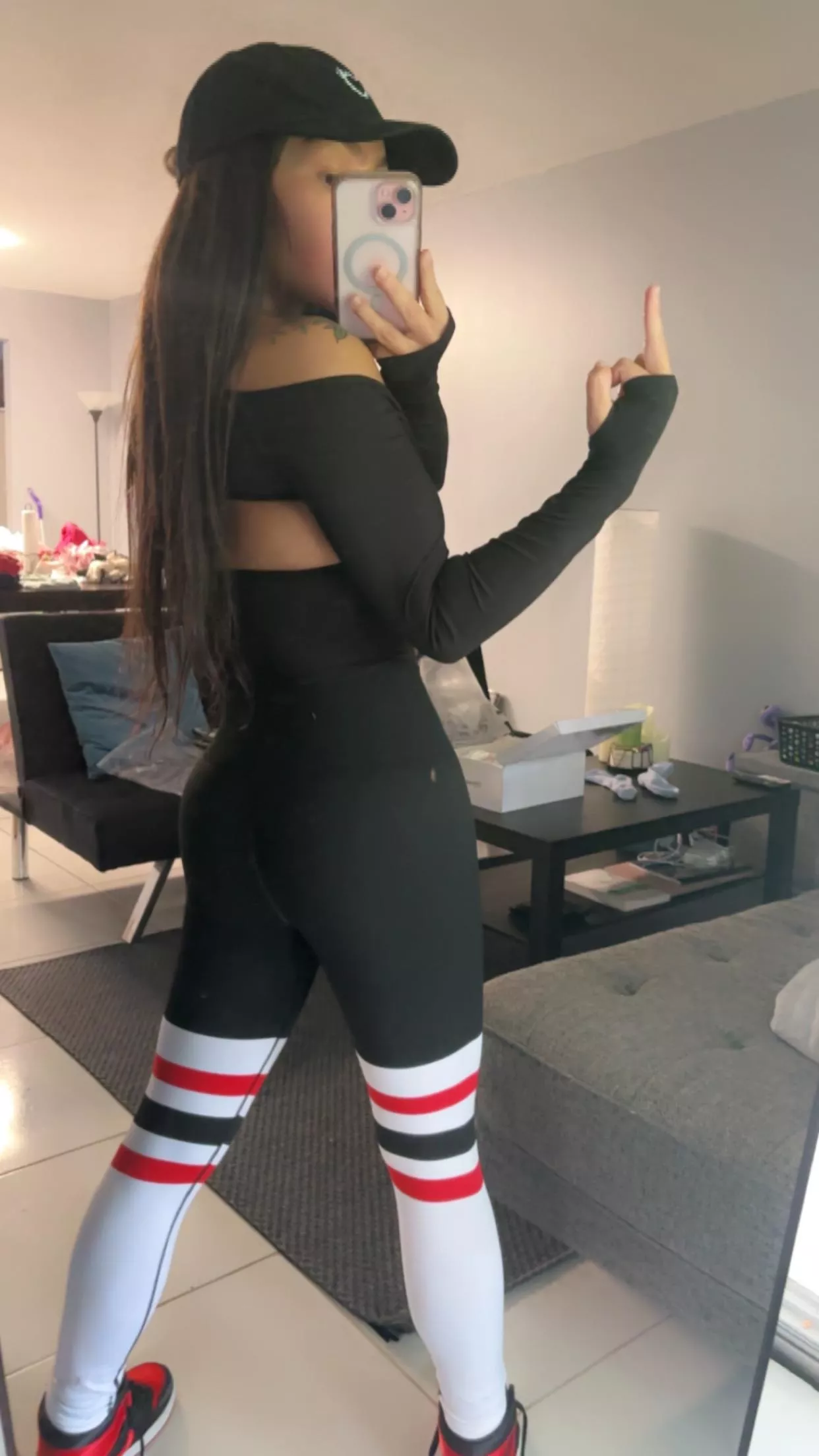 Flipping you off before the gym.