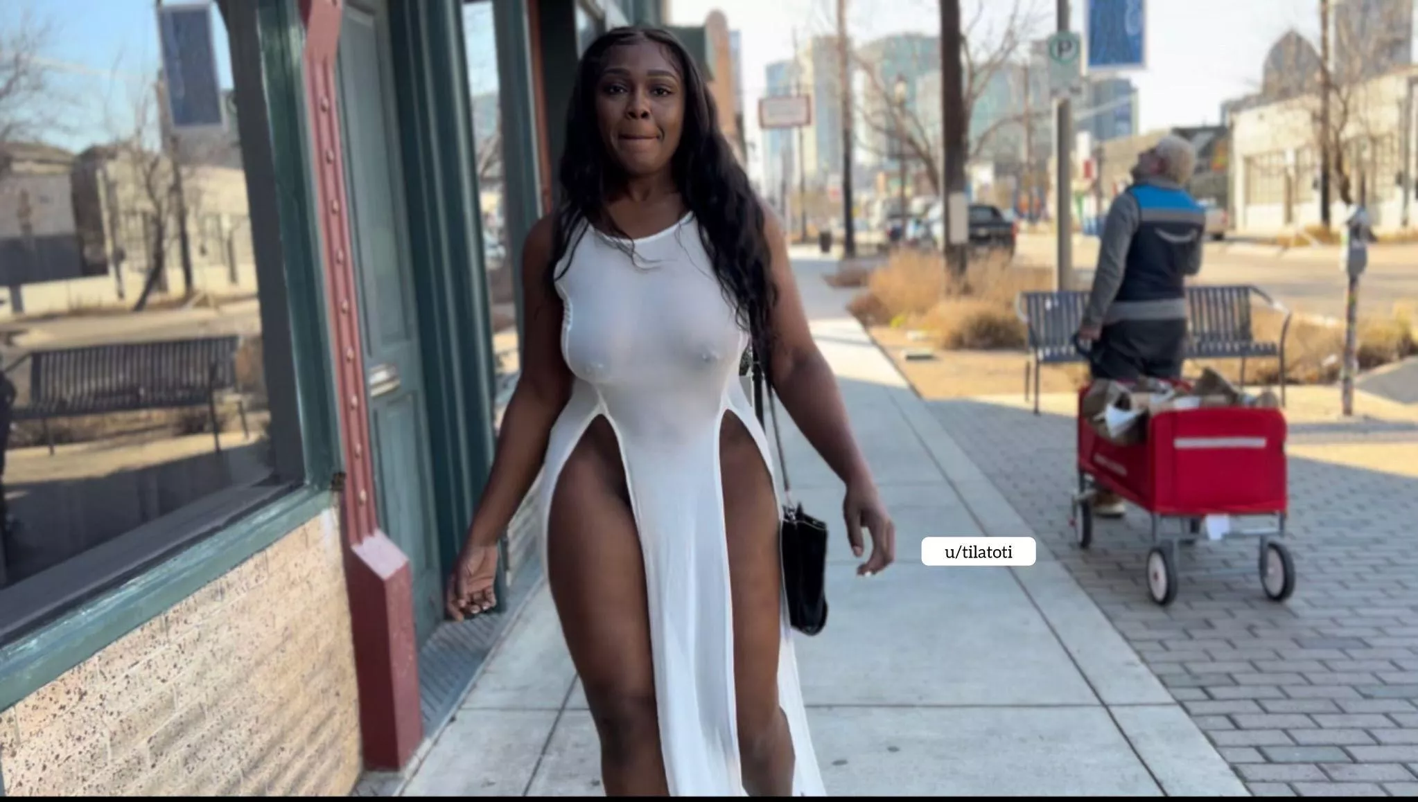 Going for a stroll in my favorite dress