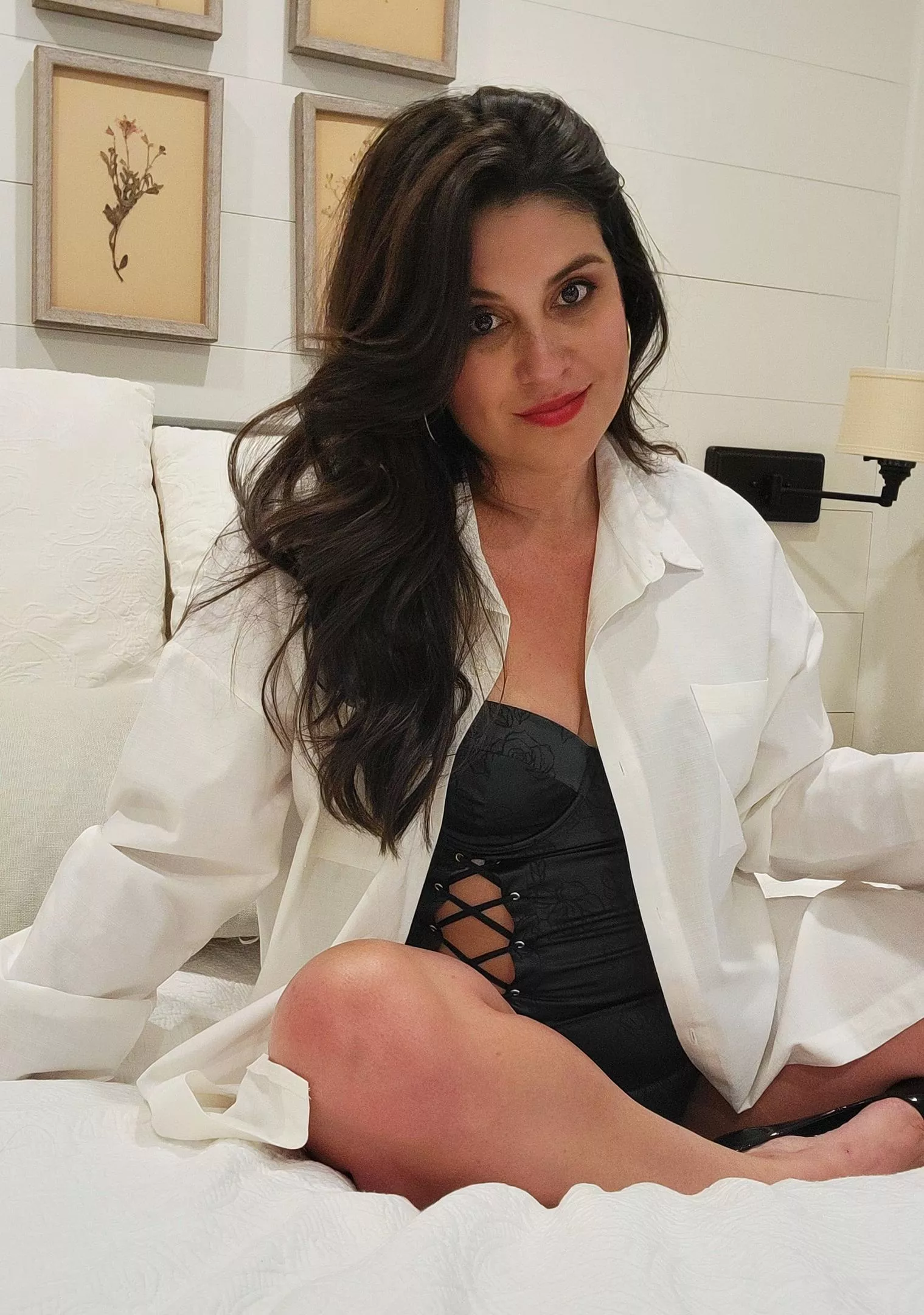 I got a little chilly, I hope ypu don't mind I grabbed your shirt. 