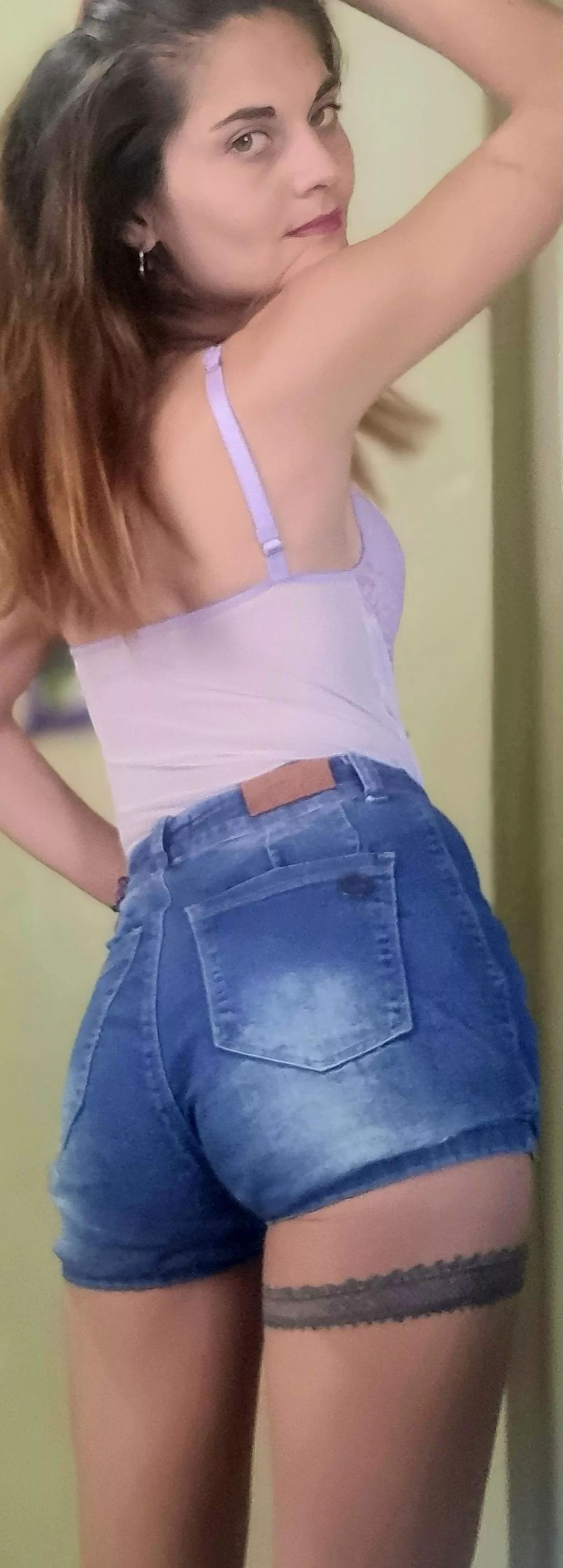 I love feeling the jeans stuck to my skin