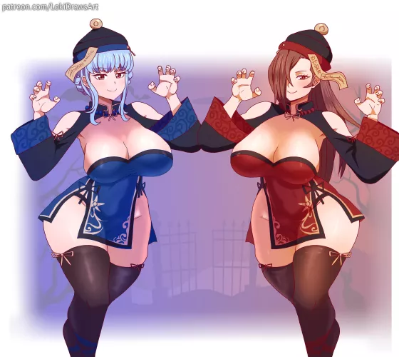 Jiangshi Marianne and Kagero (By @LokiDrawsArt) [Joint Commission] 