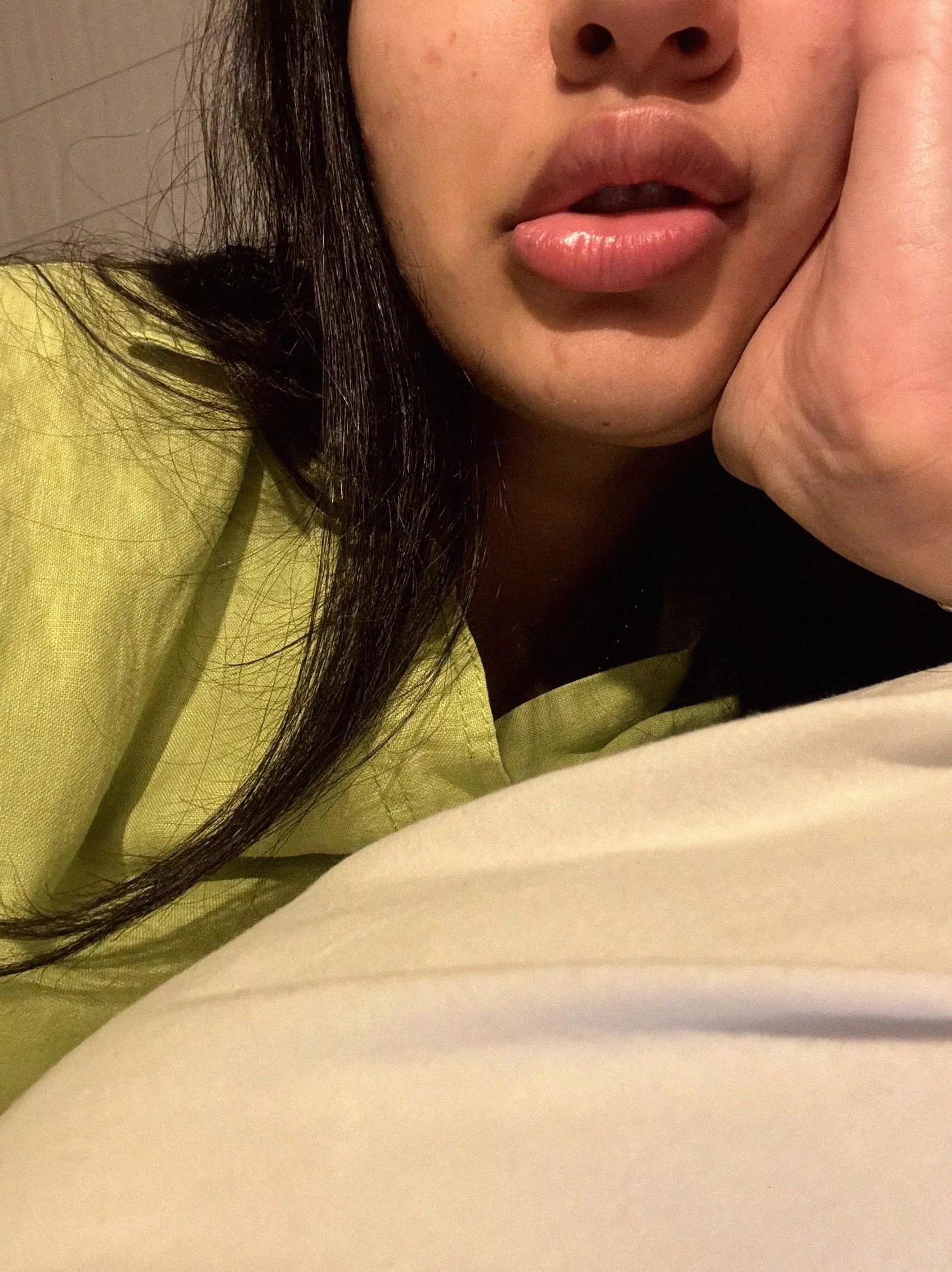 just chillin' and these lips kinda said ‘hi’