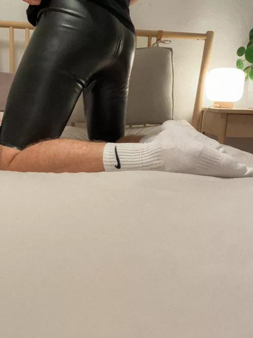 Latex Shorts + Nike Socks 