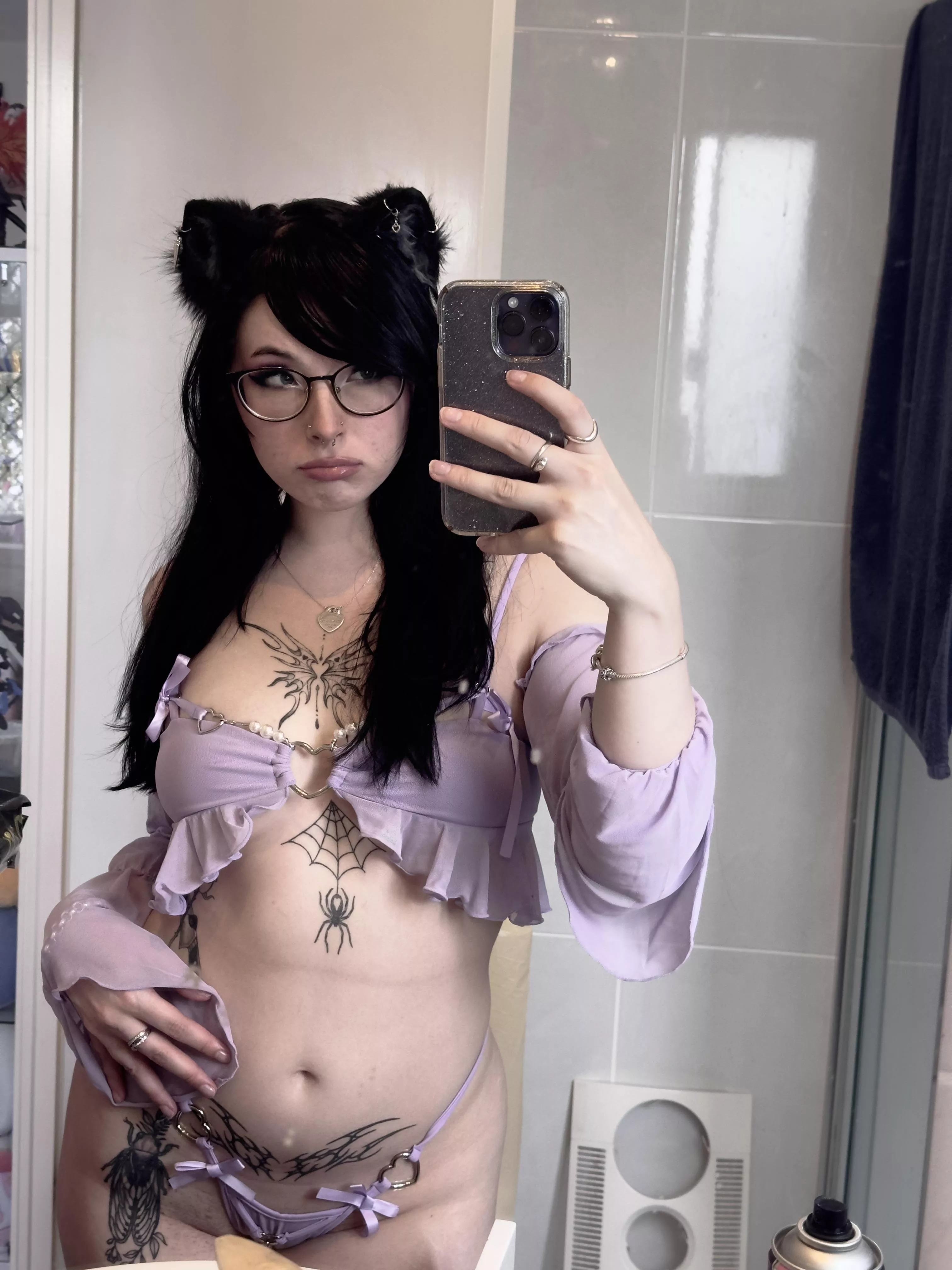 Let me sit on your face so you get a close view of my succubus tattoo