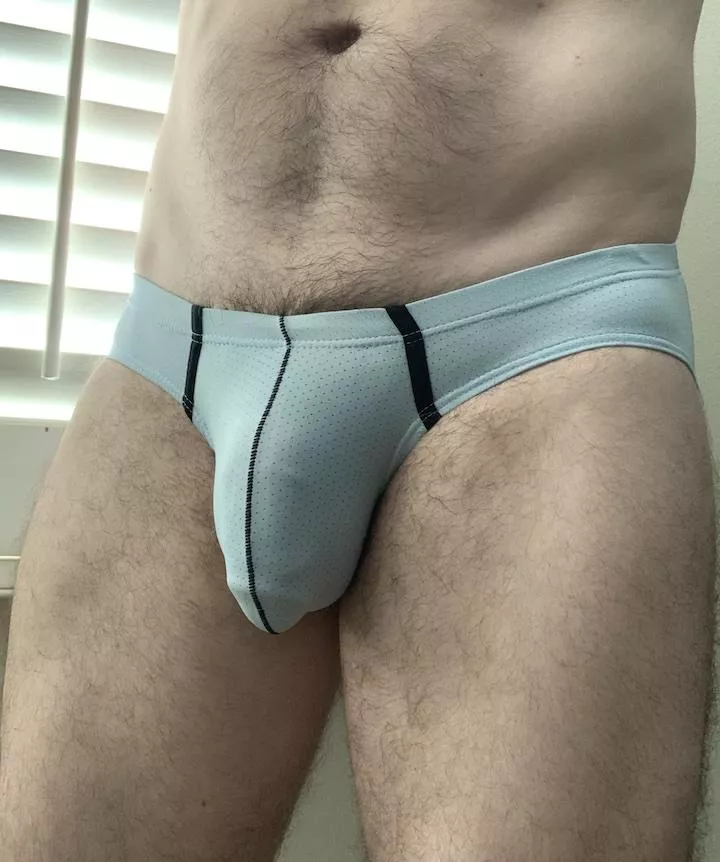 Light blue with a little vein bulge