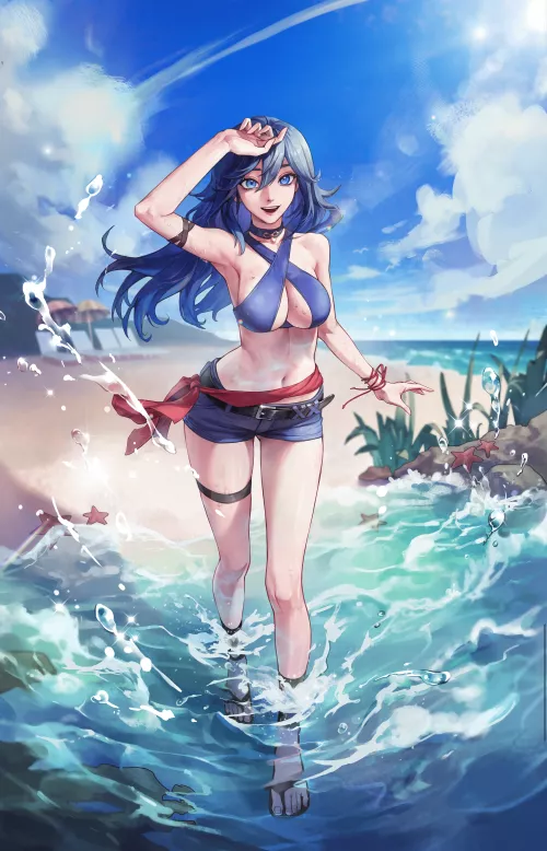 Lucina Splashing at the Beach (Juyul)
