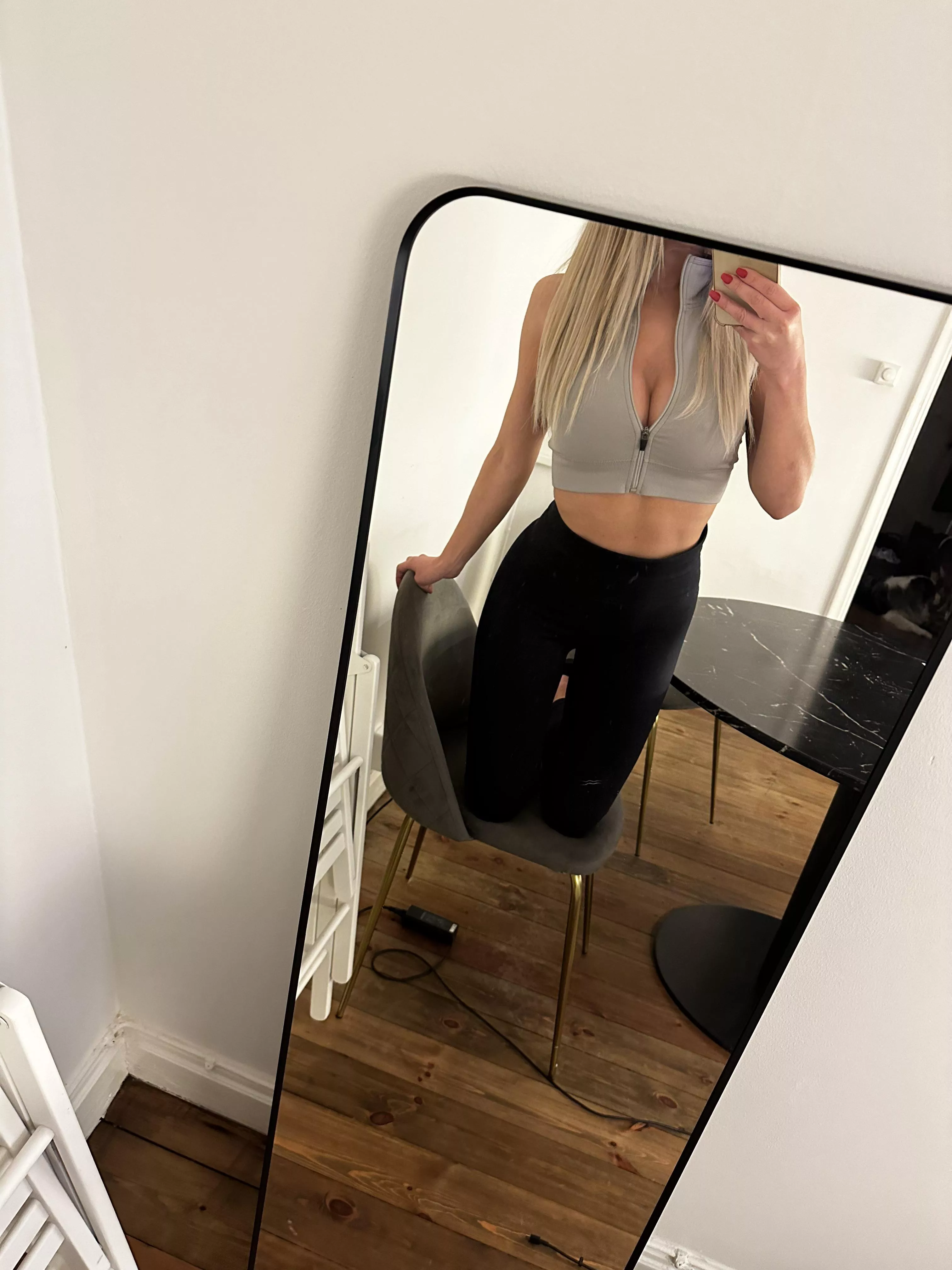 My abs are so strong from all the riding I do hehe