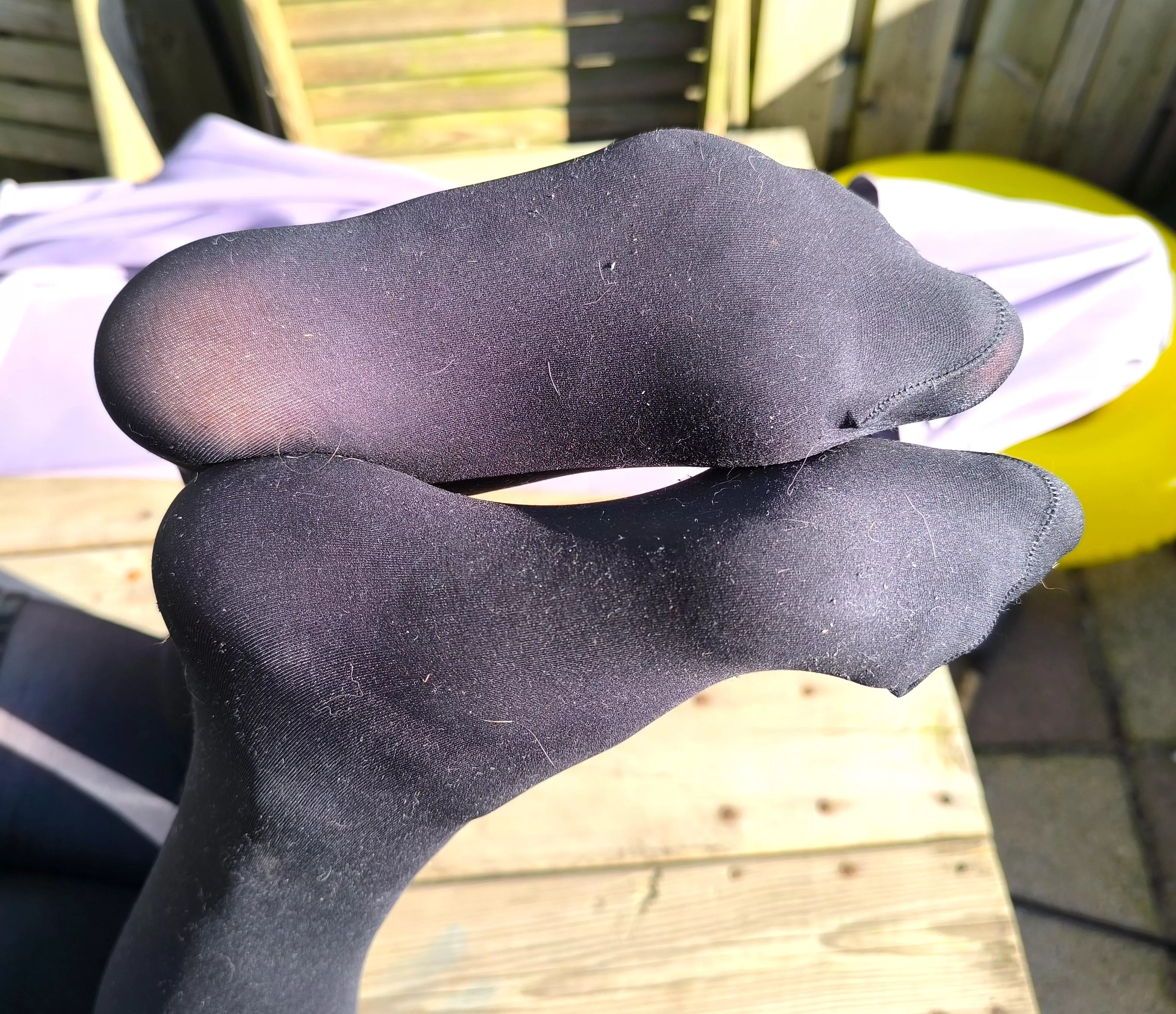 My soft nylon soles in the sun 