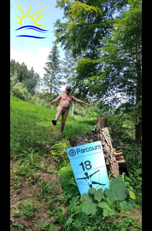 On the fitness course 