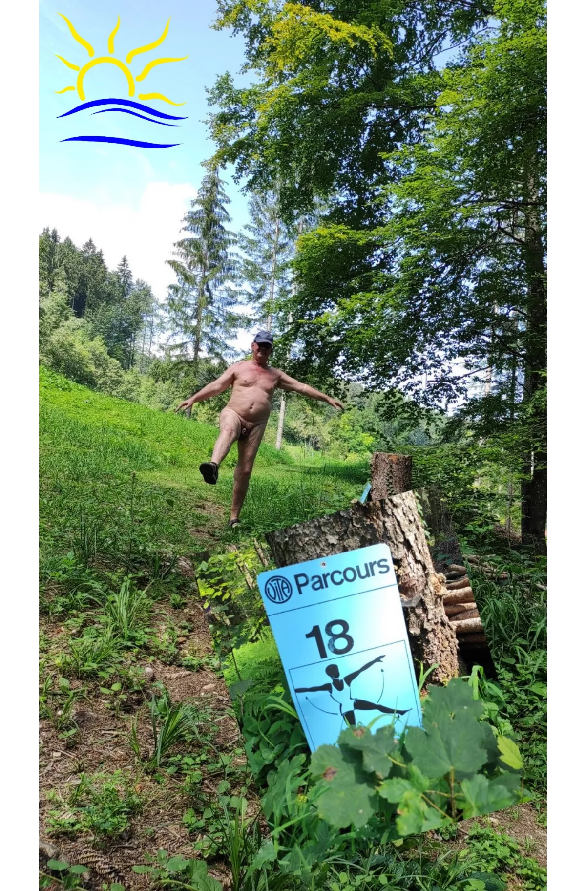 On the fitness course 