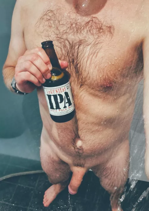 Rinsing off a chaotic day with my go to IPA