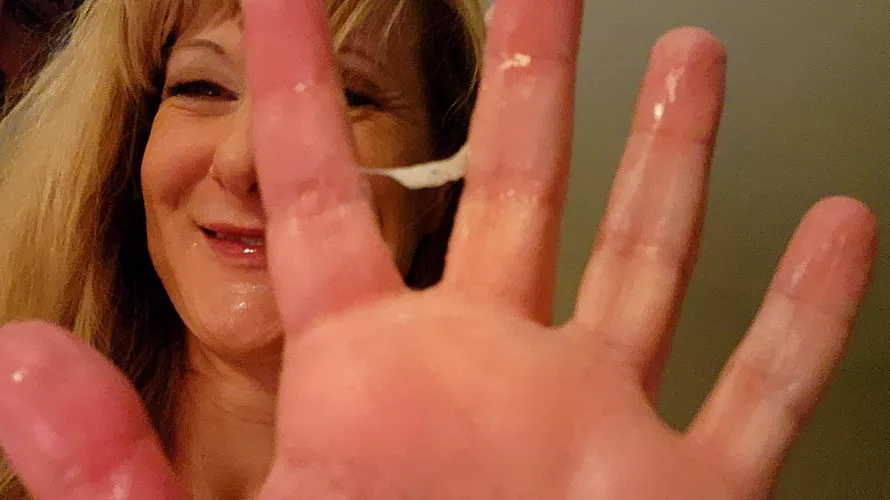 Running down my chin and Finger licking good