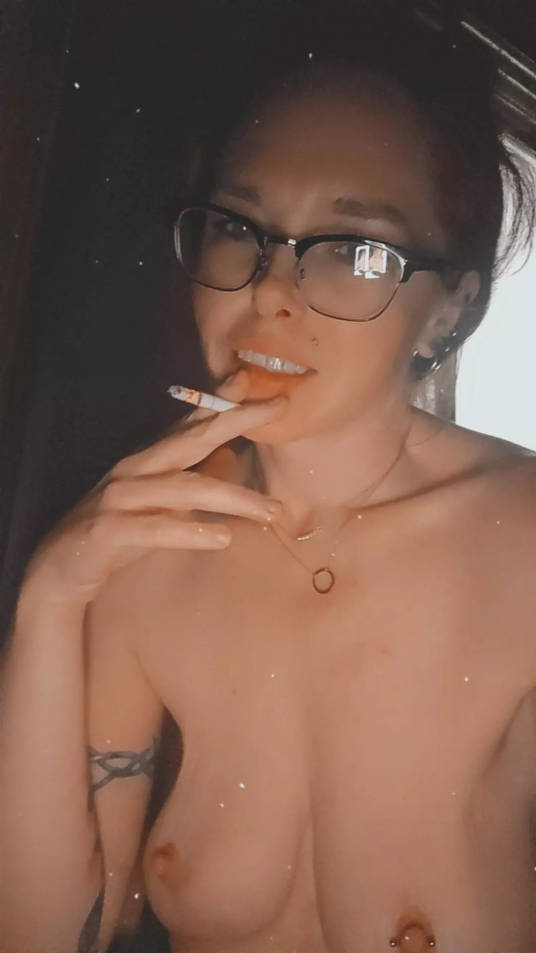 Still warm enough to smoke topless 