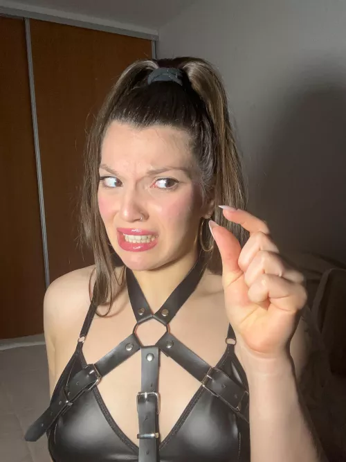 That size of yours is very particular. Mostly because you have the tiniest dick I’ve ever seen in my life